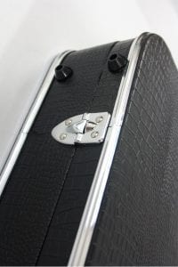 Sanshin Hard Case – Crocodile pattern – Black - Image 4