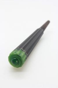 Sanshin tuning peg (Karakui) - Ebony / Dodecagon / green marble, green ball - 3 pieces set - Image 2